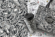 Designer Doodle Seamless Patterns, a Pattern Graphic by BALABOLKA (Thumbnail 3 of 8)