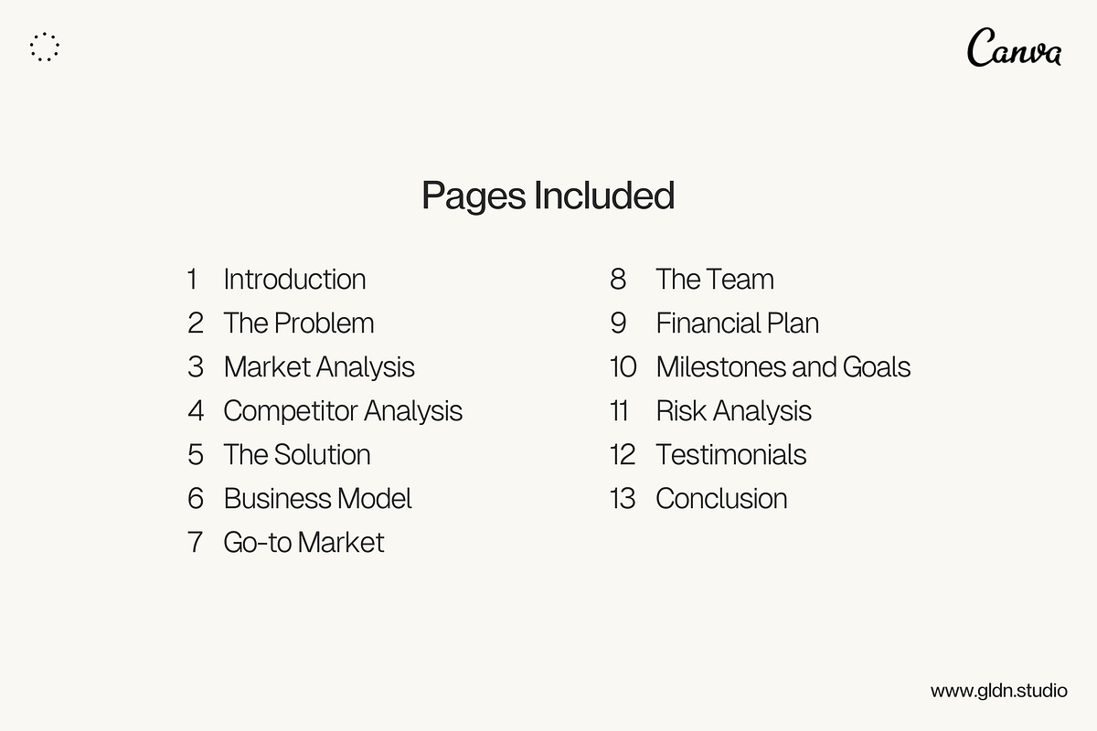 Business Plan Template Presentation, a Presentation Template by GLDN Studio (Photo 3 of 10)