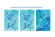 Mermaids Illustrations & Patterns, a Graphic by KT Art & Design (Thumbnail 6 of 8)