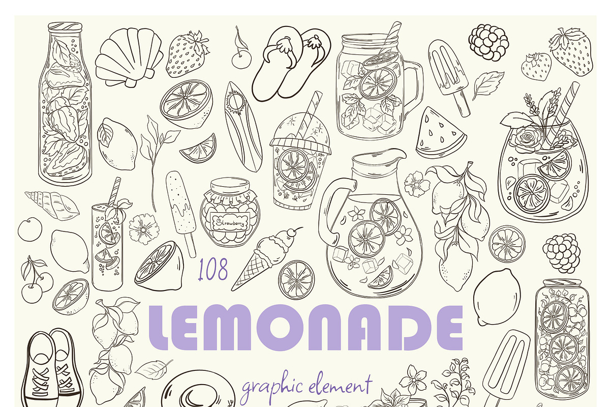Lemonade. Hand draw graphic, an Object Graphic by ma_i_vi (Photo 4 of 10)