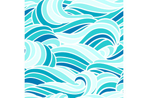 Seamless Wave Pattern. Background