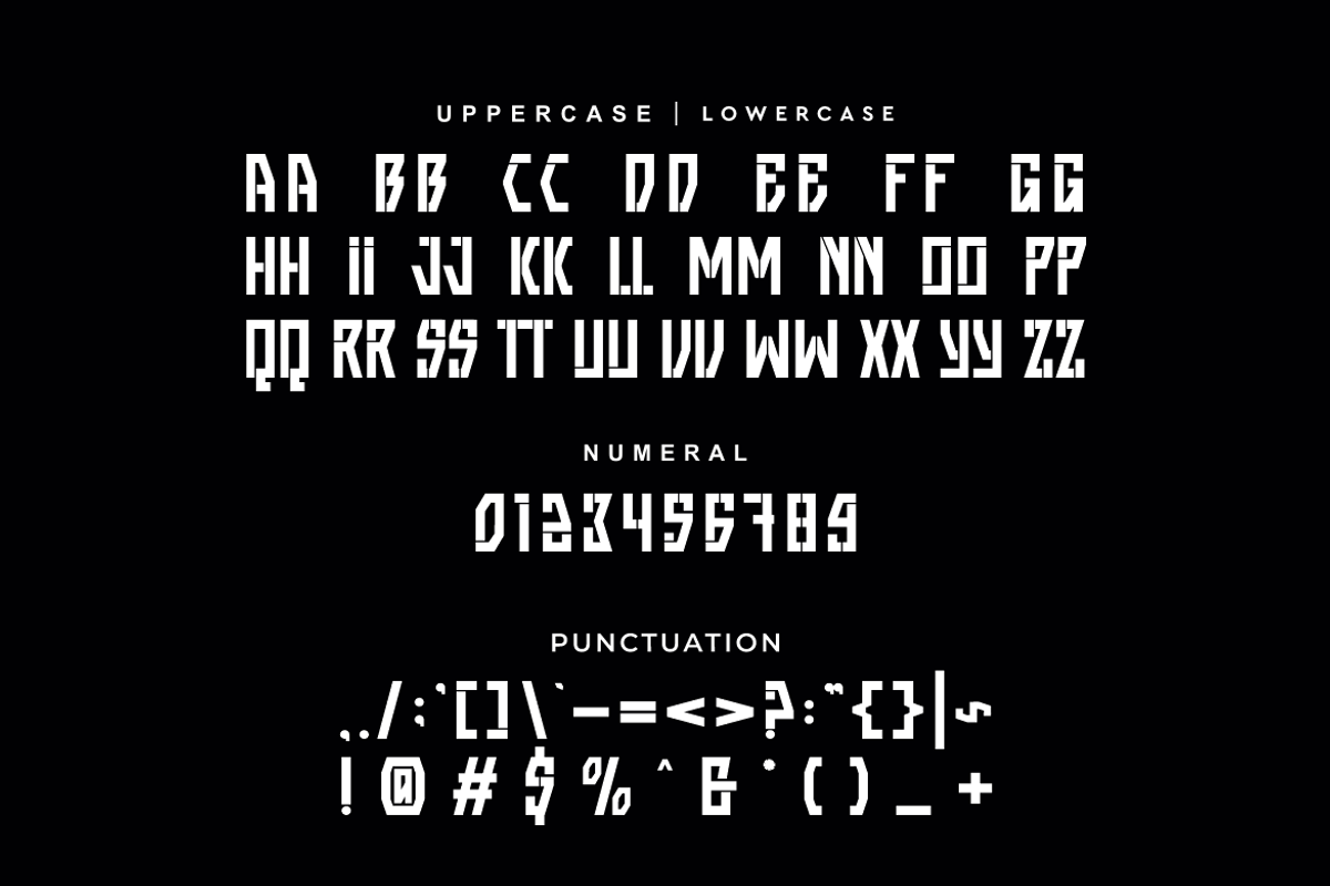 Zegibos - Stencil Font, a Sans Serif Font by Iqsiart Studio (Photo 6 of 7)