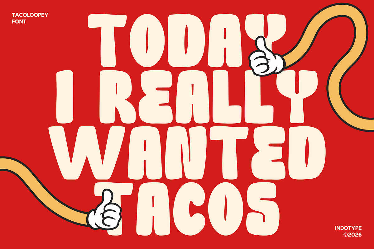 Tacoloopey - Playful Display Font, a Sans Serif Font by Indotype Foundry (Photo 4 of 10)