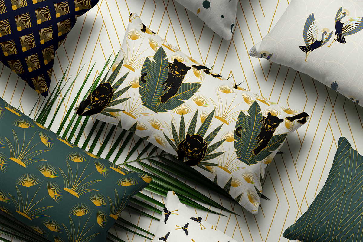 Art Deco Night Seamless Patterns, a Pattern Graphic by Svetlana Lerie (Photo 8 of 9)