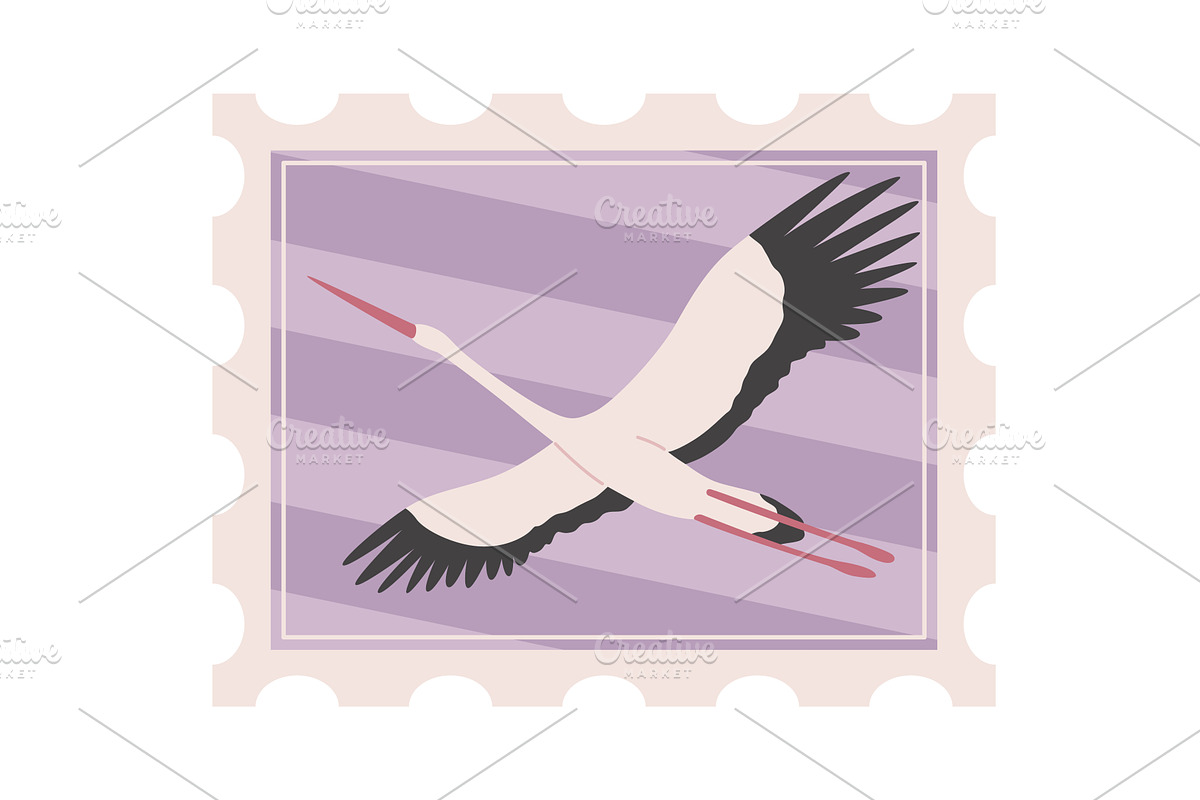 Postage stamp, icon. Hand, an Illustration by Things for designers