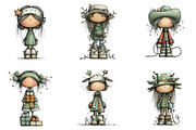 Christmas Cowgirl Nutcracker Clipart, an Illustration by DreamArtGraphic (Thumbnail 3 of 5)