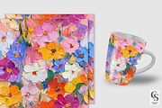 Abstract Painted Flowers Pattern, a Pattern Graphic by Creative Store (Thumbnail 2 of 5)