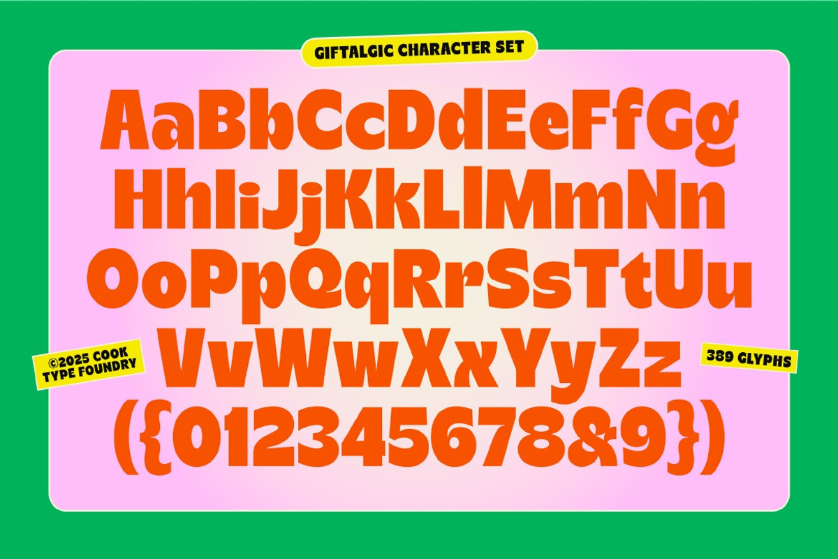 Giftalgic, a Sans Serif Font by graphicook (Photo 2 of 10)