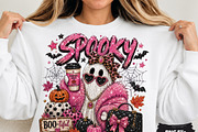 Pink Spooky Ghost Glitter Halloween, an Object Illustration by DreamCafeArt (Thumbnail 1 of 6)