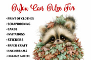 Fall Woodland Animal Clipart, a Seasonal Illustration by fashionaddict (Thumbnail 6 of 7)