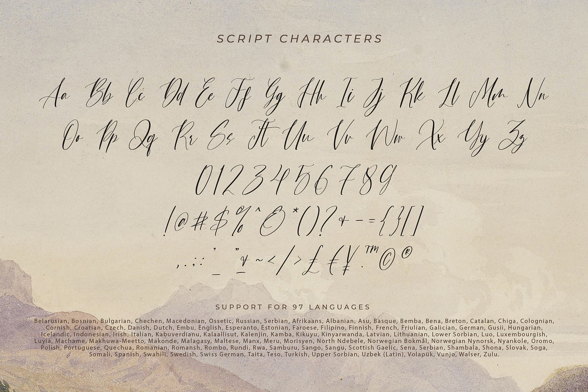 Sunset Imaginary, a Script Font by din-studio.com (Photo 10 of 10)