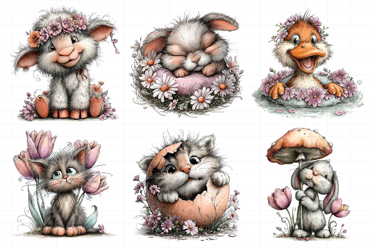 Whimsical Spring Animal Clipart, an Illustration by Daily.Designs (Photo 5 of 7)