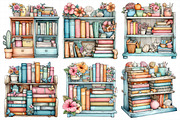 Summer Bookshelf Clipart, an Illustration by Daily.Designs (Thumbnail 4 of 8)