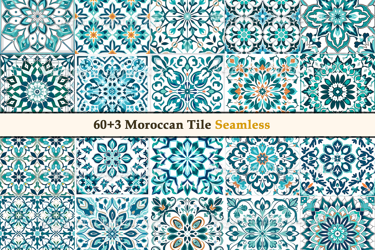 Moroccan Pattern Tile V1, a Pattern Graphic by Negarin Digital Art (Photo 5 of 8)