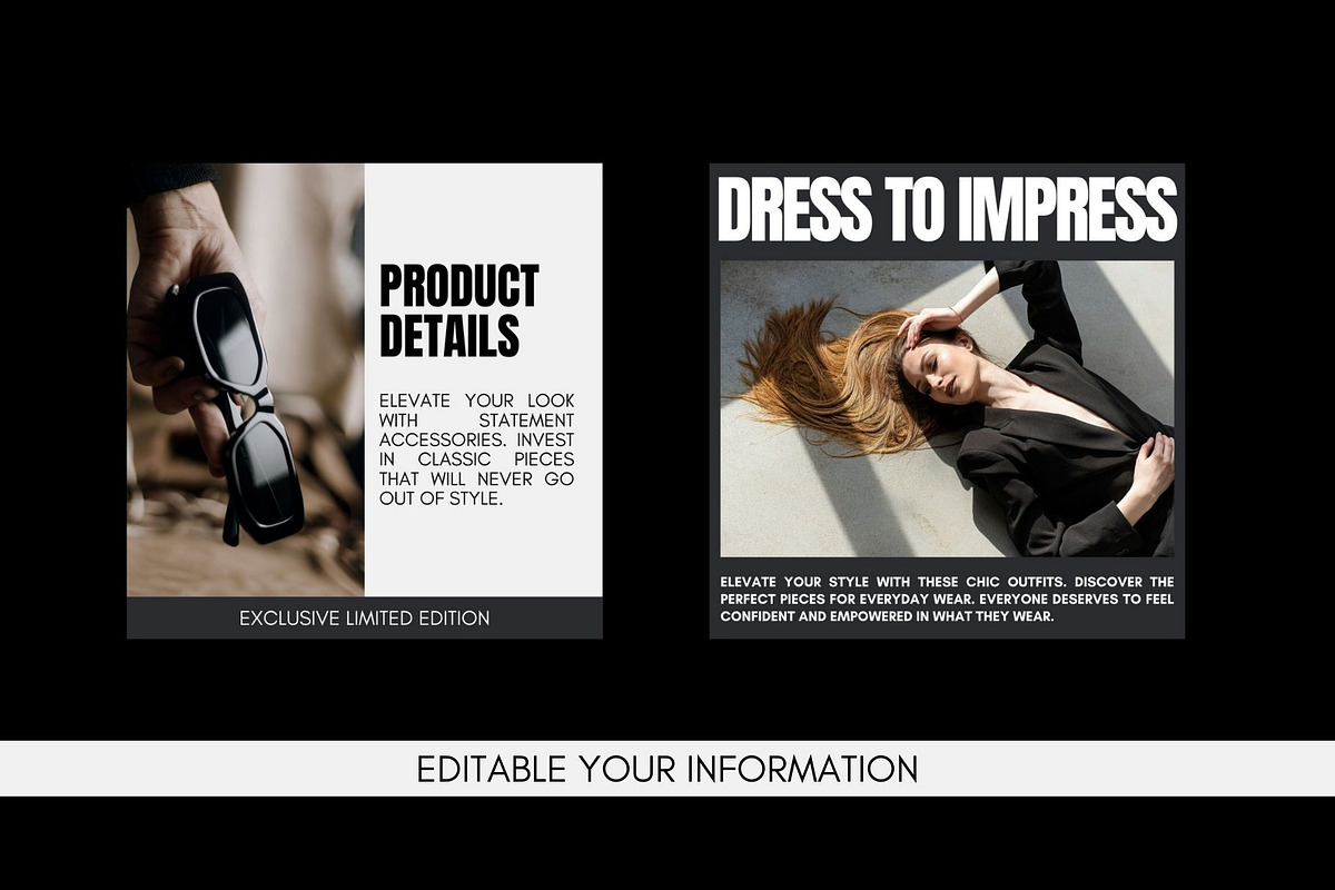 Fashion Instagram Templates, a Social Media Template by KeronnArt (Photo 9 of 10)