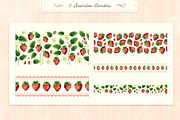 Cottage Strawberry Clipart & Pattern, a Pattern Graphic by PATTERNS etc. (Thumbnail 13 of 16)