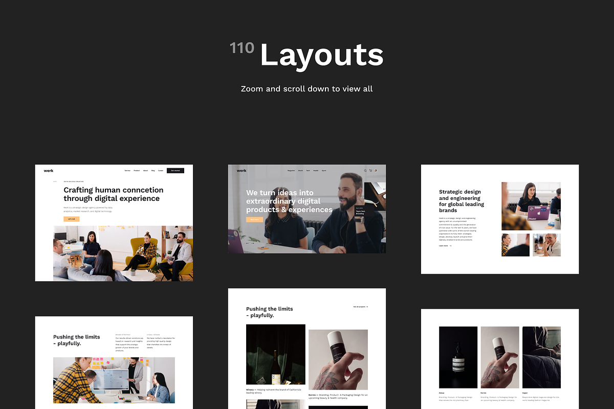 SALE -Werk UI Kit 110 modern layouts, an UI Kit Template by Ghostpixel (Photo 10 of 13)