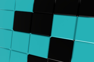 Blue And Black Cubes Backgrounds