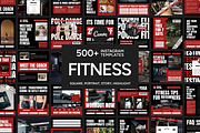 Fitness Red Template, a Social Media Template by Kalubuak (Thumbnail 1 of 10)