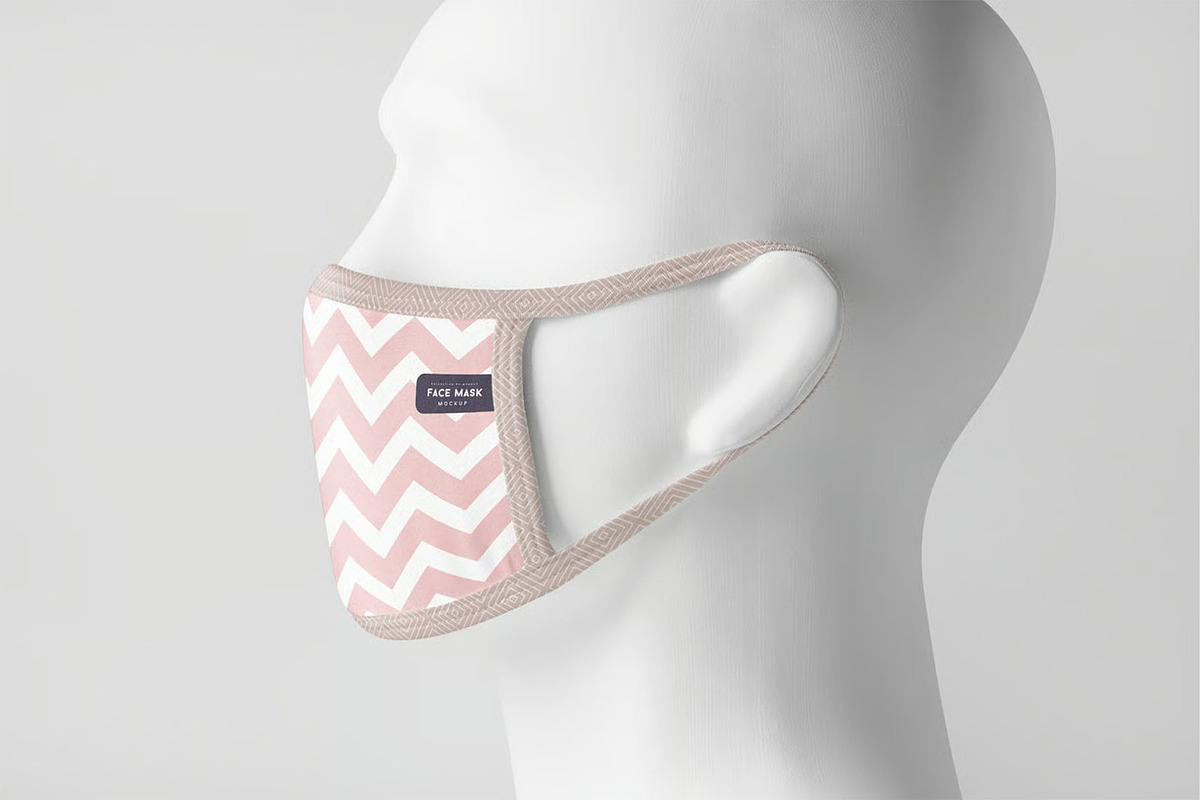 Face Mask Mock-up, a Mask Mockup by zippypixelstudio (Photo 7 of 16)