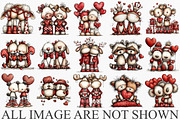 Whimsical Valentine Animals Clipart, an Illustration by Canvas Craft (Thumbnail 3 of 6)