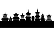Pagoda Temple Silhouette, an Object Graphic by Creativeshirt (Thumbnail 3 of 20)