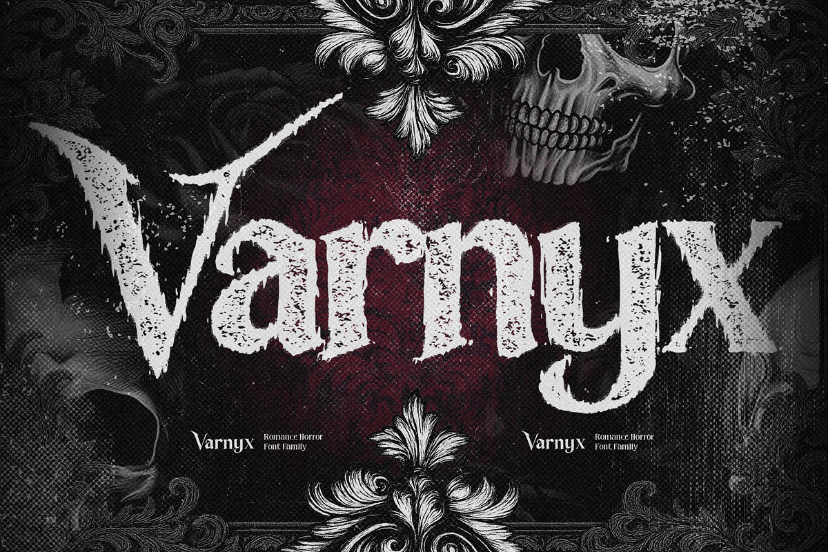 Varnyx - Romance Horror Font Family, a Blackletter Font by Inviline.co (Photo 13 of 15)