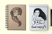 Hand-drawn Female portraits, an Illustration by Mandarinkas art (Thumbnail 11 of 12)