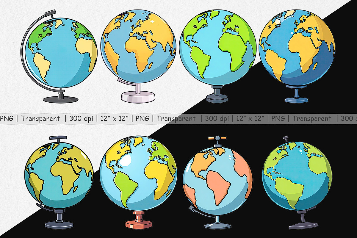 Globe Clipart, a Graphic by Artnoy (Photo 2 of 5)