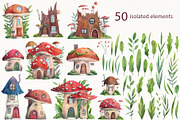 Fairytale forest - watercolor PNG, an Illustration by Dashamoony (Thumbnail 2 of 4)