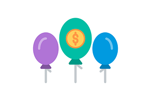 Balloon Flat Icon, a Duotone Icon by Pexelpy