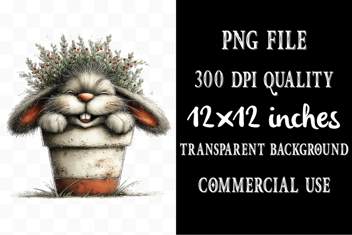Funny Easter Bunny Peeking Clipart, an Illustration by Designking (Photo 4 of 5)