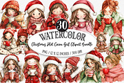 Christmas Hot Cocoa Girl Clipart, an Illustration by Designking (Thumbnail 1 of 5)