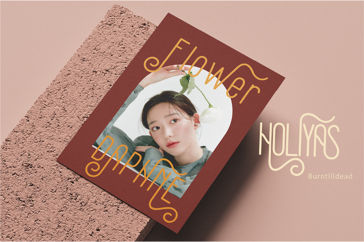 Holiyas, a Sans Serif Font by Burntilldead (Photo 5 of 12)