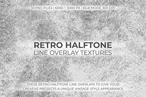 Retro Halftone Line Overlay Textures, a Texture Graphic by Partikusi Design