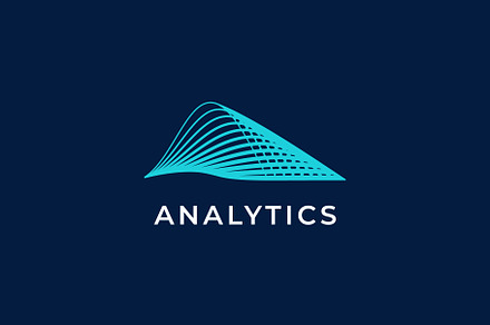 wave analytics spectrum logo design