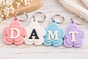 Alphabet Flower Initial Keychain STL, an Object 3D Model by Layerology (Thumbnail 1 of 6)
