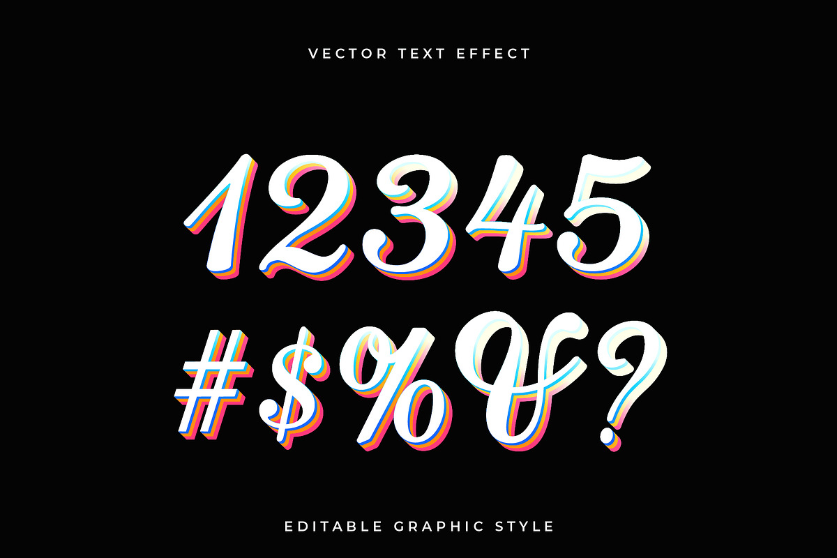 Rainbow Script Text Effect preview 2