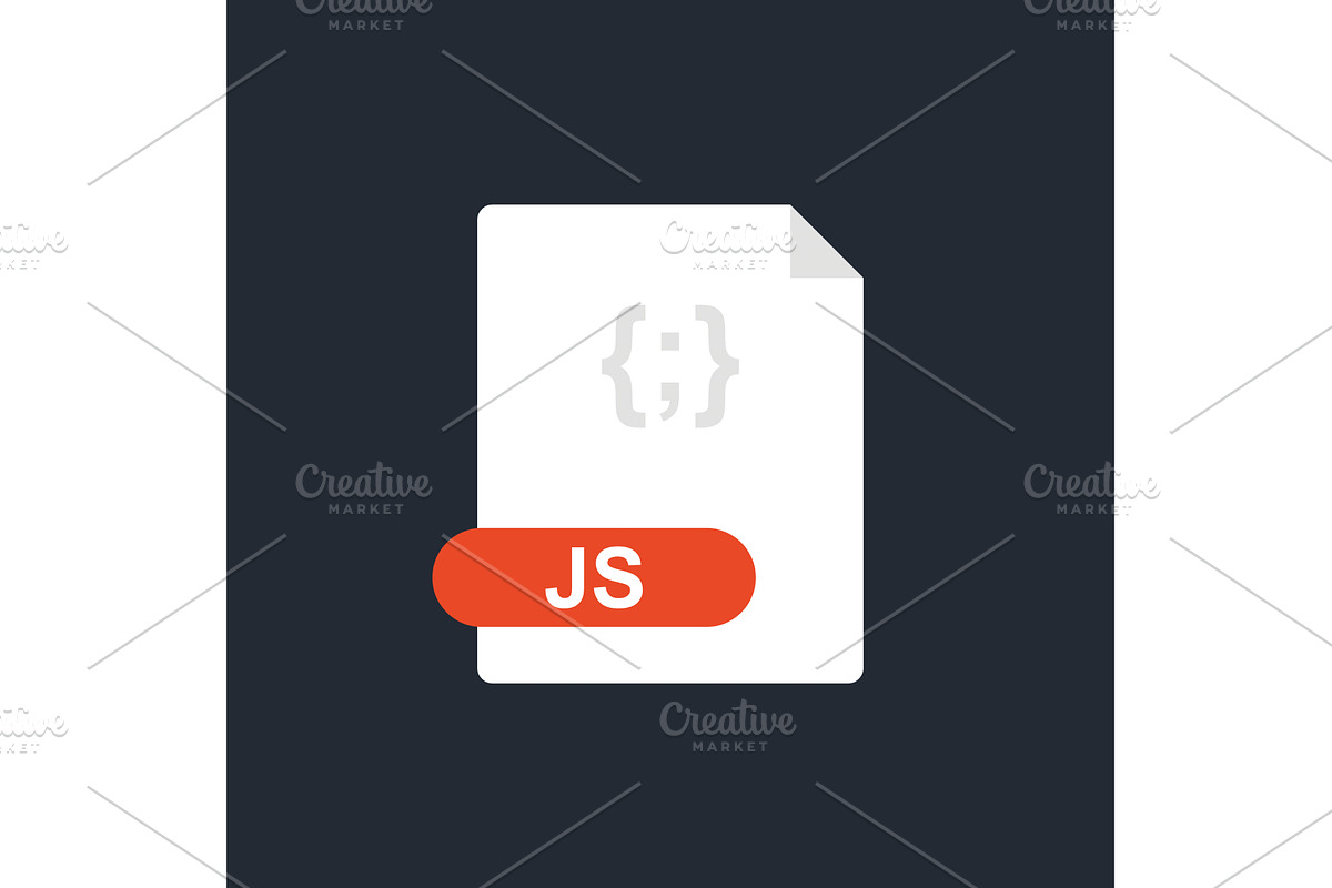 Js file icon. JavaScript multimedia, a Technology Illustration by Vector Creator