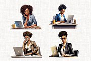 Business Woman with Laptop PNG, a Person Illustration by Mash Mash Stickers (Thumbnail 5 of 9)