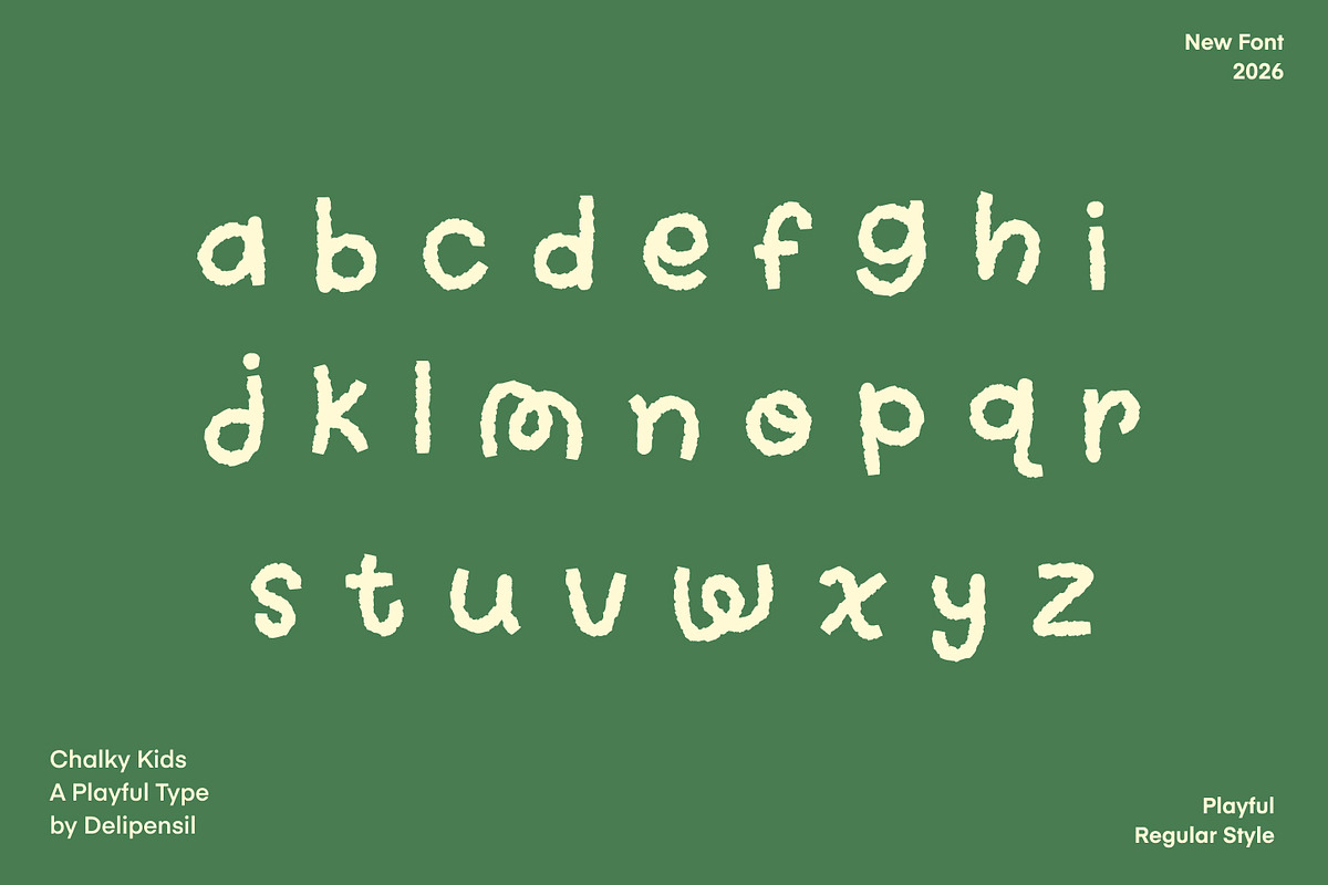 Chalky Kids - Playful Handwritten Ch, a Handwritten Font by delipensil (Photo 5 of 7)