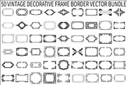 Vintage Decorative Frame Bundle, an Illustration by hafijul (Thumbnail 1 of 51)