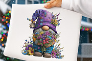 Whimsical spring gnome clipart, an Illustration by SinaCreation (Thumbnail 9 of 11)