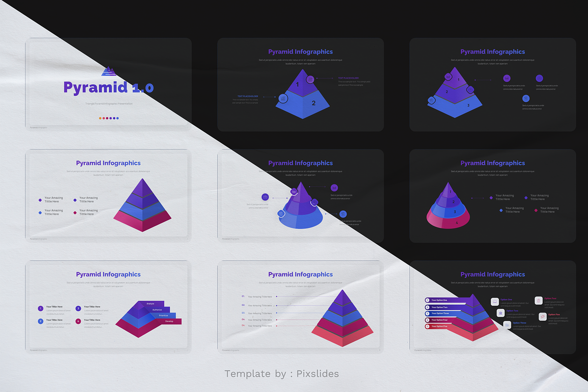 Triangle Pyramid Infographic Keynote, a Presentation Template by Pixslides (Photo 2 of 5)