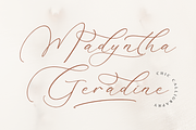 Madyntha Geradine Chic Calligraphy, a Script Font by Storytype Studio (Thumbnail 1 of 15)