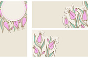 Floral Backgrounds with Tulips, a Decorative Illustration by Artspace (Thumbnail 3 of 4)