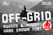 Off-Grid | Rough Hand Drawn Font, a Handwritten Font by Surplus Type Co (Thumbnail 1 of 8)