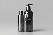 Black Bottles Cosmetic Mockup, a Packaging Mockup by DesignRushMarket (Thumbnail 2 of 8)