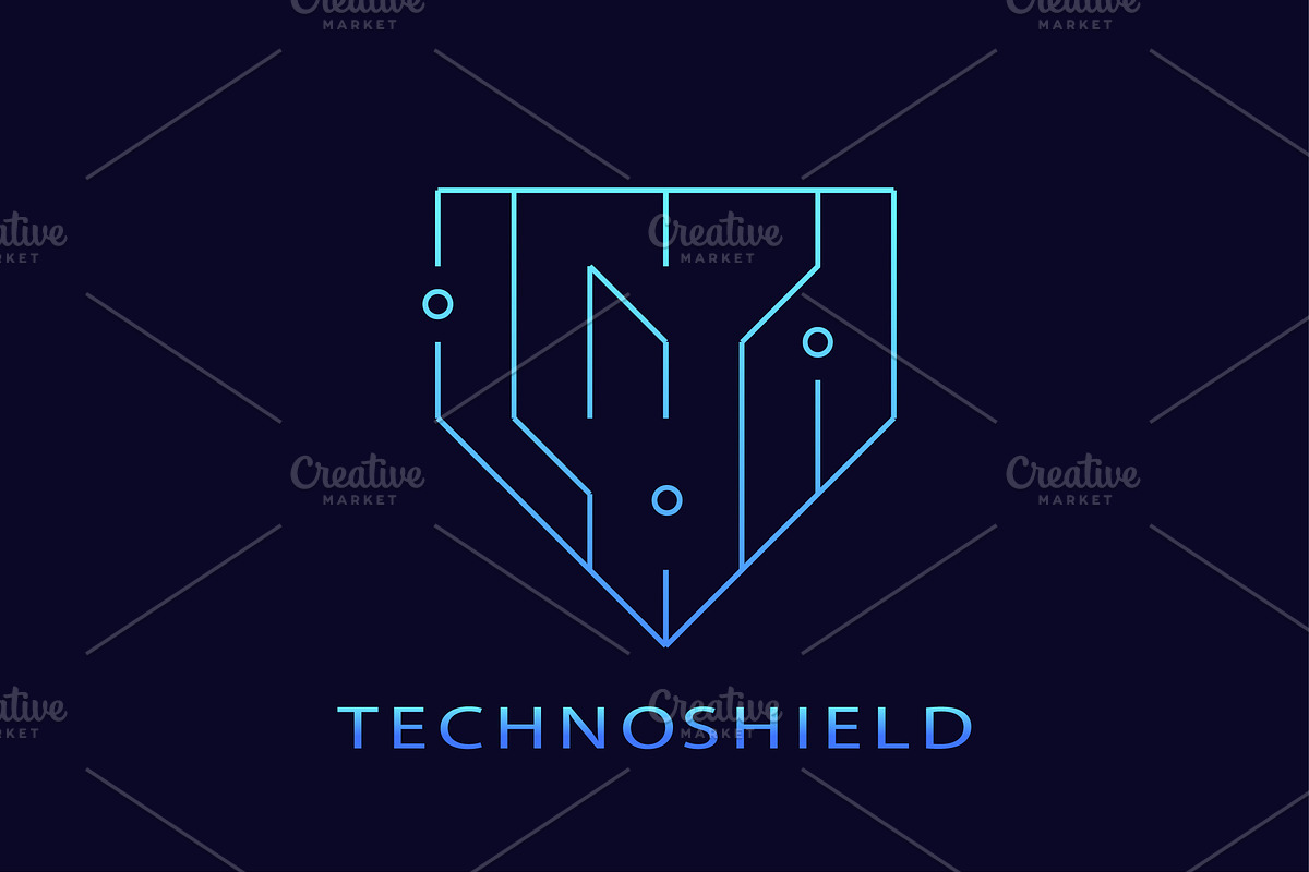 Shield Technology Logo Design Icon, a Branding & Logo Template by Morvana Crew