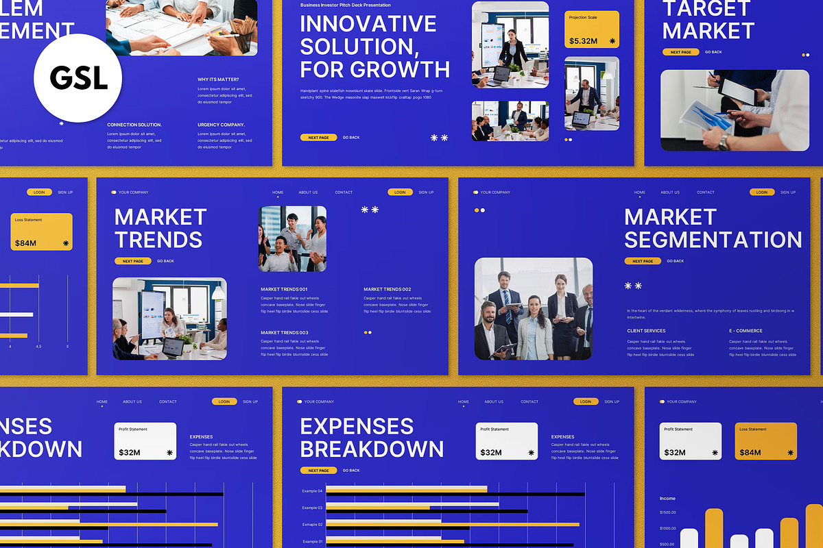 Investor Pitch Deck Google Slide, a Presentation Template by graphicook (Photo 1 of 4)
